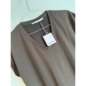 Ellison Everyday Apparel Ladies Olive T Shirt Capsule Wardrobe,Base Layer S